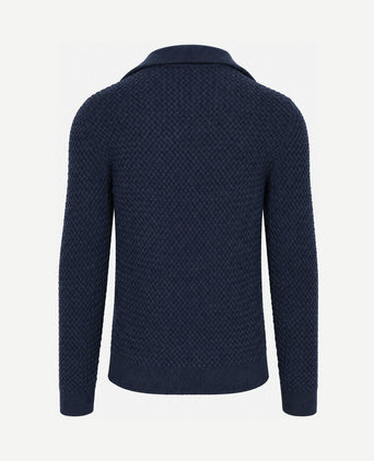 Trui riva heavy structure donkerblauw