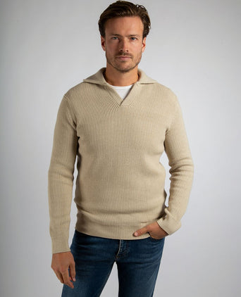 Suitable trui riva knit ecru | Regular-fit