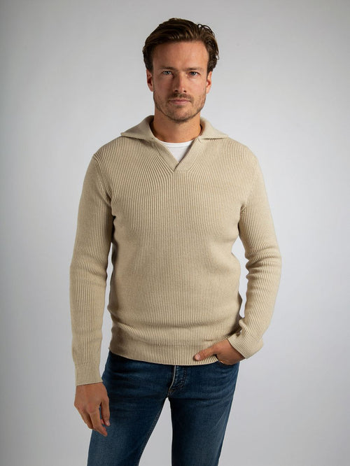 Suitable trui riva knit ecru | Regular-fit