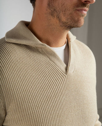 Suitable trui riva knit ecru | Regular-fit