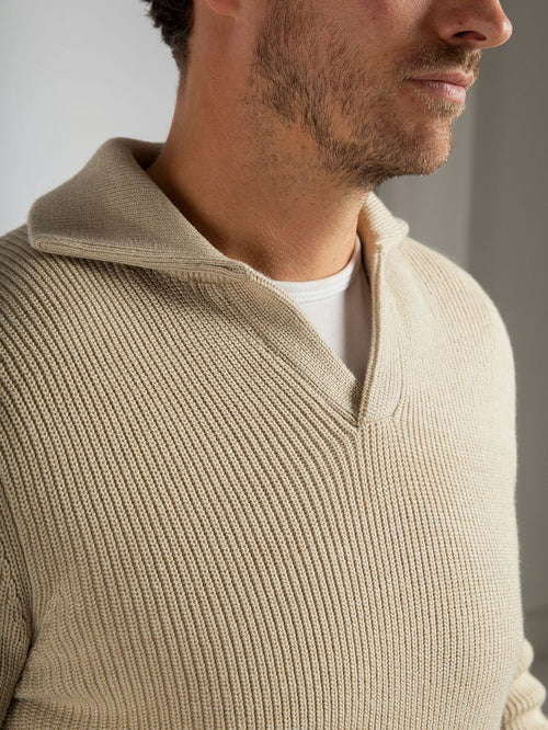 Suitable trui riva knit ecru | Regular-fit