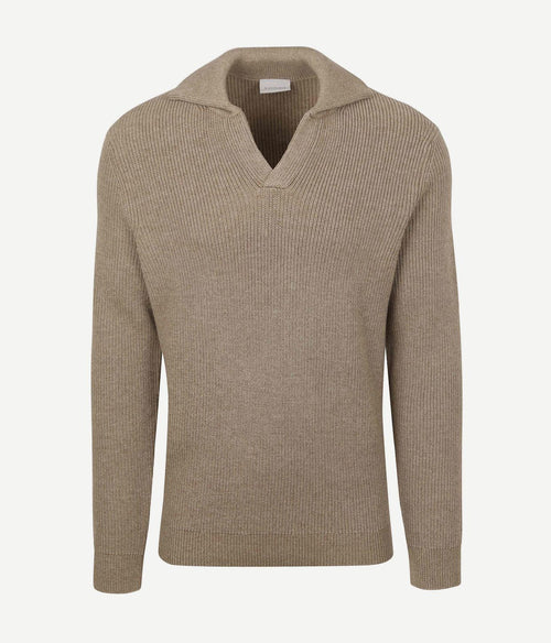 Suitable trui riva knit taupe | Regular-fit