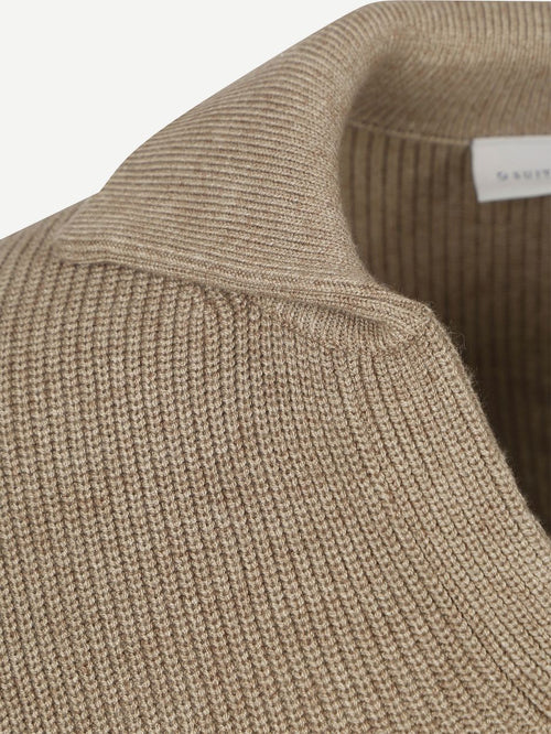 Suitable trui riva knit taupe | Regular-fit