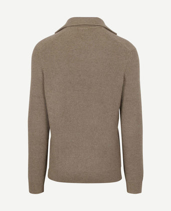 Suitable trui riva knit taupe | Regular-fit