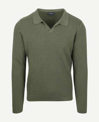 Suitable trui riva structure melange groen | Regular-fit