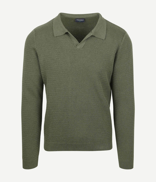 Suitable trui riva structure melange groen | Regular-fit