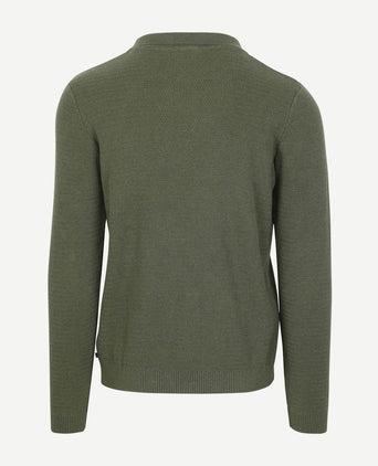 Suitable trui riva structure melange groen | Regular-fit