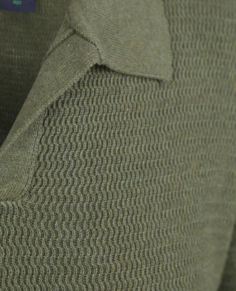 Suitable trui riva structure melange groen | Regular-fit