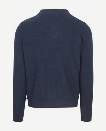 Trui riva structure melange donkerblauw