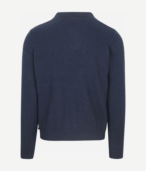 Suitable trui riva structure melange donkerblauw | Regular-fit