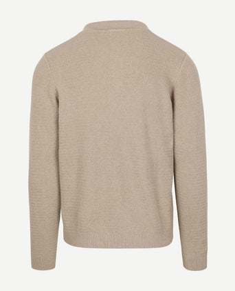 Suitable trui riva structure melange sand | Regular-fit