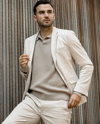 Suitable trui riva structure melange sand | Regular-fit