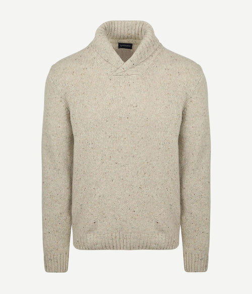 Suitable trui shawl tweed eco wool ecru