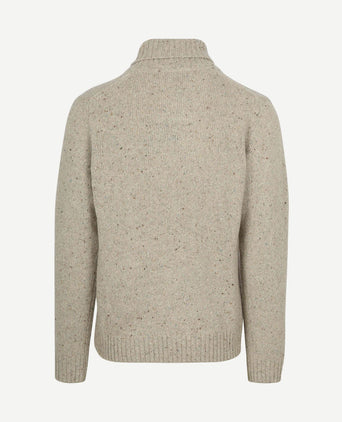 Trui shawl tweed eco wool ecru