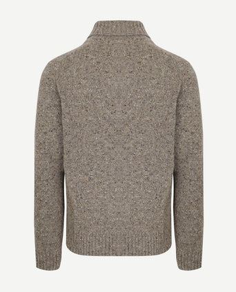 Trui shawl tweed eco wool taupe