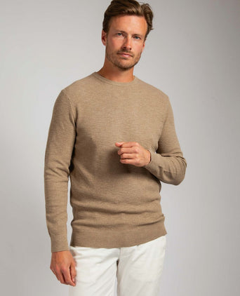 Suitable trui structure slub beige | Regular-fit