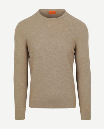 Trui structure slub beige
