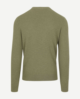 Suitable trui structure slub olijfgroen | Regular-fit