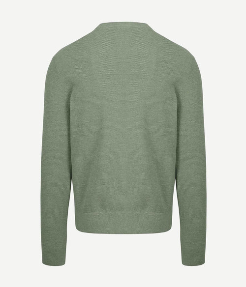 Suitable trui structuur groen | Regular-fit