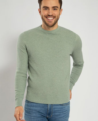 Suitable trui structuur groen | Regular-fit