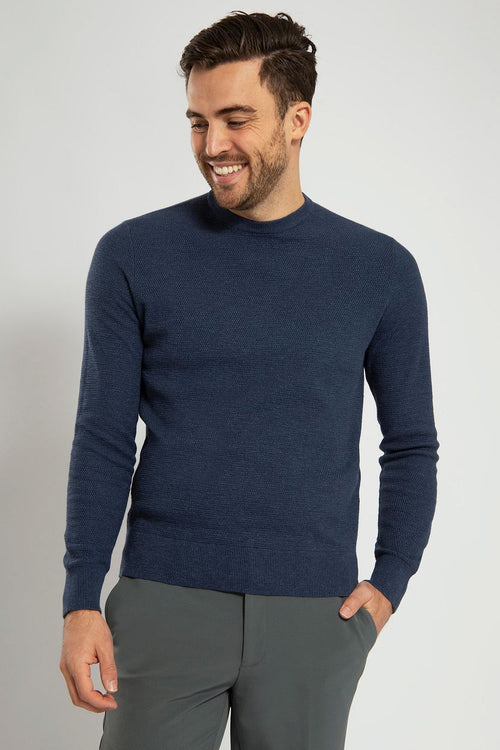 Suitable trui structuur petrol | Regular-fit