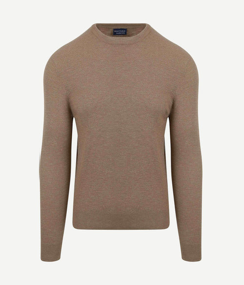 Suitable trui structuur taupe | Regular-fit
