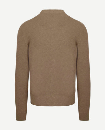 Suitable trui structuur taupe | Regular-fit