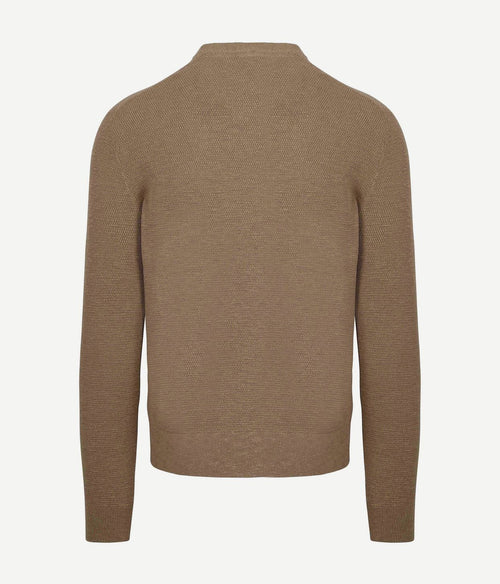 Suitable trui structuur taupe | Regular-fit