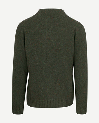 Suitable trui tweed wol blend groen | Regular-fit