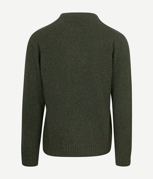 Suitable trui tweed wol blend groen | Regular-fit