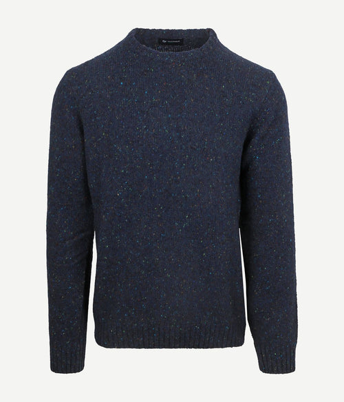 Suitable trui tweed wol blend donkerblauw | Regular-fit