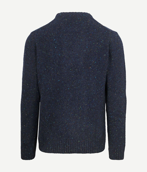 Suitable trui tweed wol blend donkerblauw | Regular-fit
