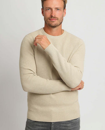 Suitable trui wol blend ecru | Regular-fit