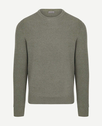 Suitable trui wol blend groen | Regular-fit