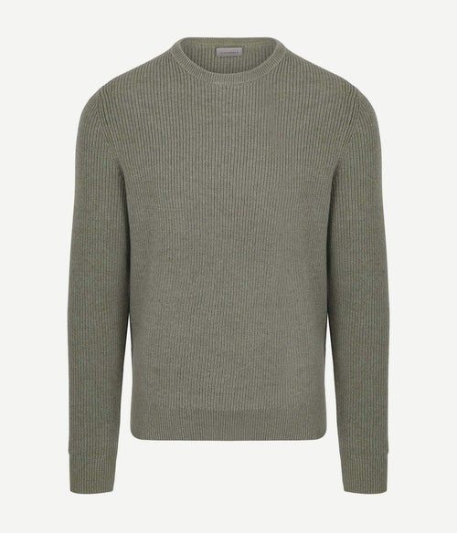 Suitable trui wol blend groen | Regular-fit