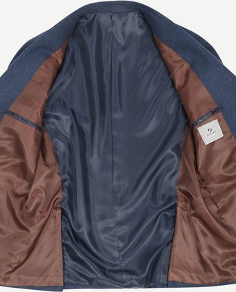 Suitable tweed colbert mid blauw