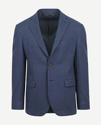 Suitable tweed colbert mid blauw