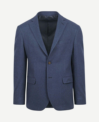 Tweed colbert mid blauw