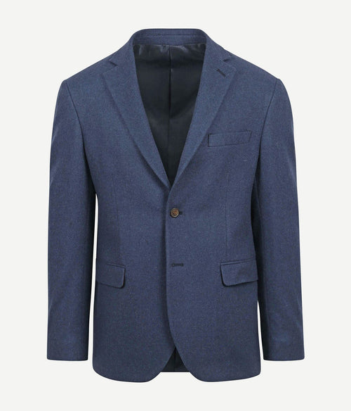 Suitable tweed colbert mid blauw