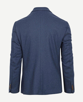 Tweed colbert mid blauw