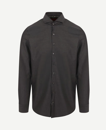Twill overhemd antraciet