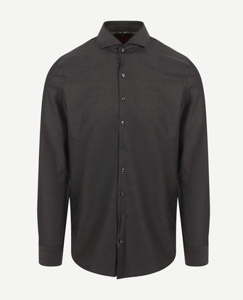 Twill overhemd antraciet