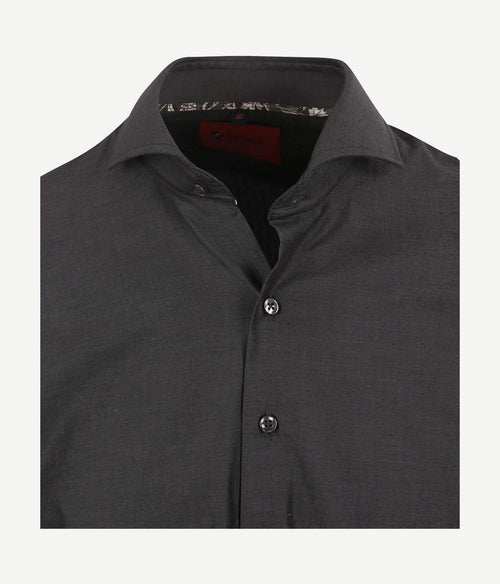 Suitable twill overhemd antraciet | Slim-fit
