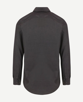 Twill overhemd antraciet