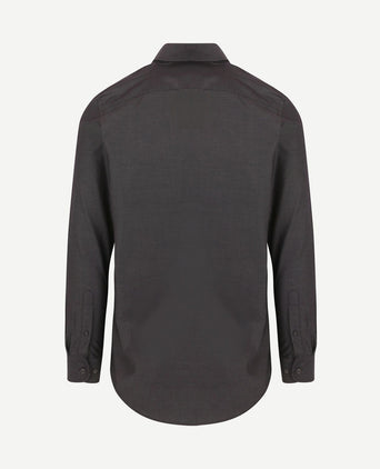 Twill overhemd antraciet