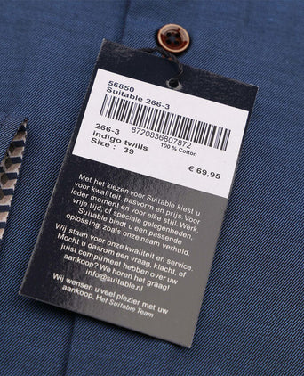 Suitable twill overhemd indigo | Slim-fit