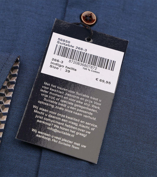 Suitable twill overhemd indigo | Slim-fit