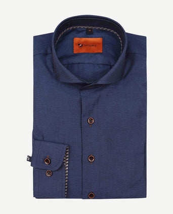 Suitable twill overhemd indigo | Slim-fit