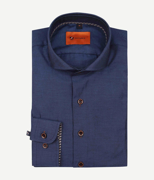 Suitable twill overhemd indigo | Slim-fit