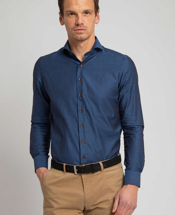 Suitable twill overhemd indigo | Slim-fit